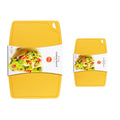 Liflicon Thick Silicone Cutting Boards for Kitchen Silicone Chopping Boards/Mats Set of 2 Extra Large14.6''x10.43'', Mini 9.1”x7.1” Non-slip Deep Drip Juice Groove, Dishwasher Safe-Yellow - color: Yellow, size: 9.1"L x 7.1"W & 14.6"L x 10.4"W