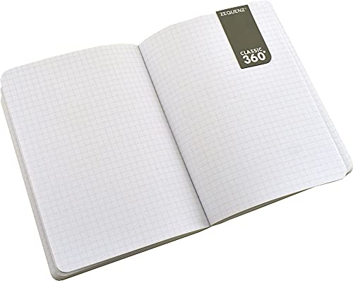 Signature Series A6 Small with Black Cover and Grid Premium Paper - color: Black Cover with Grid Paper, size: A6 Small