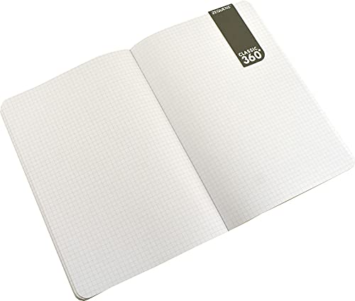 Signature Series A5 Large with Black Cover and Grid Premium Paper - color: Black Cover with Grid Paper, size: A5 Large