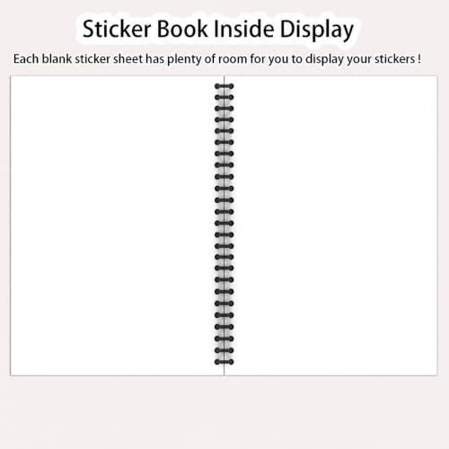 B5 Reusable Sticker Collecting Book Blank Sticker Album (Style L Black Red) - color: Style L Black Red
