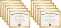 upsimples Certificate Frame, 8.5 by 11 Glass Diploma Frames, 10 Pack, Gold - color: Gold, size: 8.5x11 (Pack of 2)