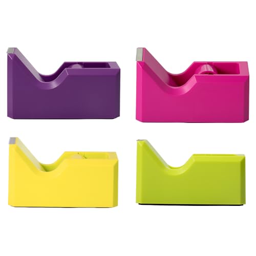 JAM PAPER Colorful Desk Tape Dispensers - Assorted Spring Colors - 4/Pack - color: Assorted Spring Colors, size: Pack of 4