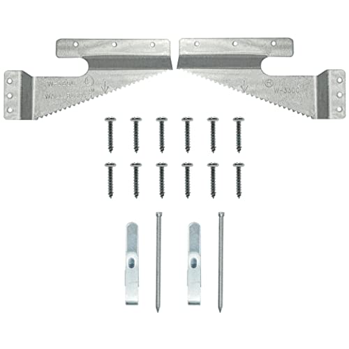 PHS Wall Buddies Picture Hangers, Holds 60 lb, 5 Pack with Nails & Screws | Self-leveling sawtooth mounting brackets for flush mount on wood picture frames