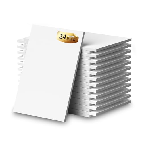 Notepads 4x6, 24 Pack Small Note Pads, Server Note Pads, Scratch Pads 4x6 | White Memo Pads, 4x6 Small Writing Pads White Paper, 50 Sheets per Blank Mini Notepads 4x6 Scratch Paper for School Supplies - color: White- 24 Pack, size: 4x6