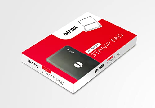 IMARK Large Stamp Pad, Premium Quality Felt Pad, 3.45” x 6.20”, Lightweight (Red) - color: Red