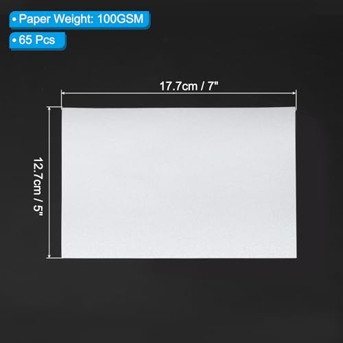 PATIKIL 65 Sheets Vellum Paper 5x7, Vellum Paper Printable Translucent Paper 100GSM for Invitations Printing, Silver Tone - color: Silver Tone