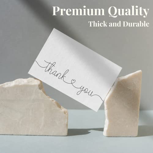 Thank You Cards with Kraft Envelopes and Stickers, Bulk Pack of 20, 4x6 Inch Professional Looking - Suitable for Business, Baby Shower, Wedding, Small Business, Graduation, Bridal Shower, Funeral | 4"x6", Heavyweight Cardstock with Thank You Stickers, For