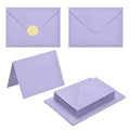 PATIKIL 20Pack Light Purple 4x6 Blank Cards and Envelopes, V Flap A6 Envelopes with Cardstock & Gold Stickers Small for Greeting Cards Wedding Greeting Birthday Invitations Letter Mailing - color: Light Purple, size: 4x6