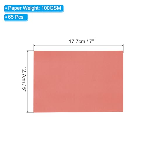 PATIKIL 65 Sheets Vellum Paper 5x7, Vellum Paper Printable Translucent Paper 100GSM for Invitations Printing, Red - color: Red
