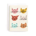 Minted | Blank Greeting Card, All Occassions, 5x7 w/Envelope | Cat Faces | Independent Artist-Designed with Quality Materials - color: Cat Faces