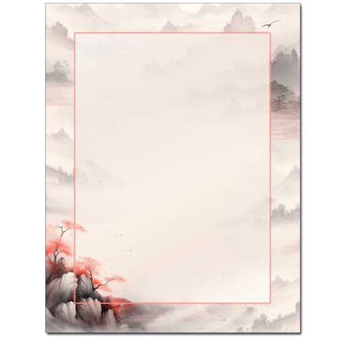 Sakura 100 Pack - 8.5 x 11 Inch Printable Letterhead - Laser and Inkjet Printer Compatible - size: 100 Pack, style: Sakura