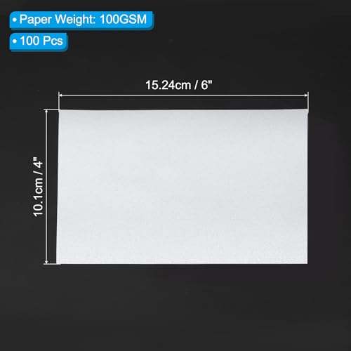 PATIKIL 100 Sheets Vellum Paper 4x6 Silver Tone - color: Silver Tone