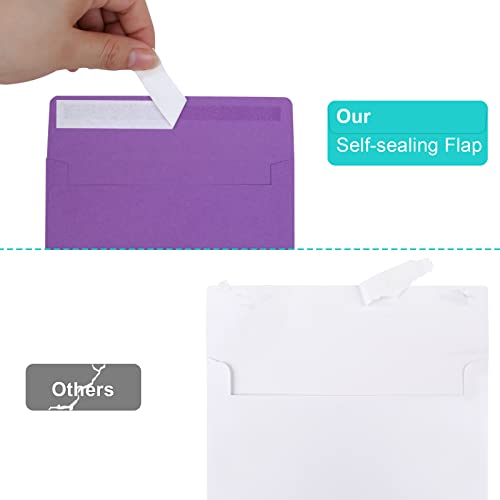 65 Pack Colored Envelopes, 4 x 6 Envelopes, Card Envelopes A4 Envelopes Envelopes for Invitations, Printable Invitation Envelopes for Weddings, Invitations, Photos, Postcards, Greeting Cards - size: A4 (4" x 6")
