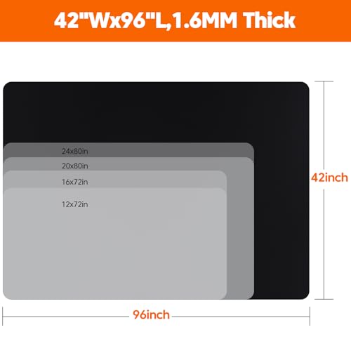Extra Large Silicone Mat, 42x96 Inch Silicone Table Mat, Black - color: Black, size: 96"L x 42"W
