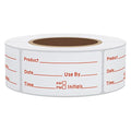 Hybsk 500pcs Freezer Labels for Food Storage Removable FIFO Use By Food Preparation Stickers Prep Date 1 x 2 Inch Labels (Red) - color: Red