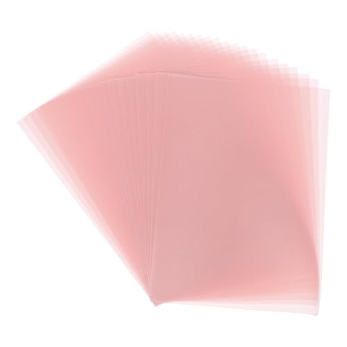 MECCANIXITY Colored Vellum Paper, 20 Sheet Light Pink Transparency 8.5 x 11 Printable Vellum Paper, Translucent Vellum Sheets for Printing Wedding Invitations Ink Jet Laser Printer - color: Light Pink, size: A4 8.5 x 11