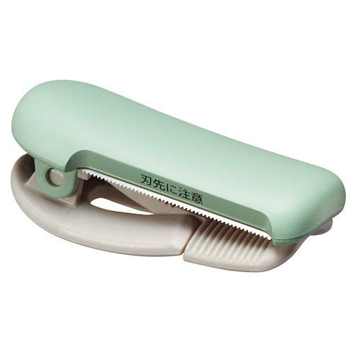 KOKUYO Washi Tape Cutter, Masking Tape Dispenser, Mini Portable Light Cutting, Clip Type (20-25mm, Pastel Green) - color: Pastel Green, size: 20-25mm