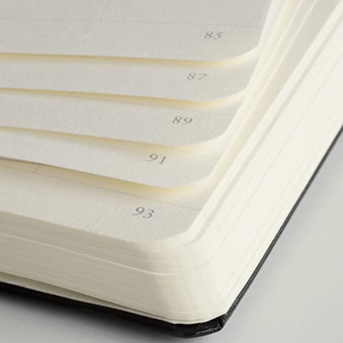 LEUCHTTURM1917 - Notebook Hardcover Medium A5-251 Numbered Pages for Writing and Journaling (Black, Squared) - color: Black, style: Squared