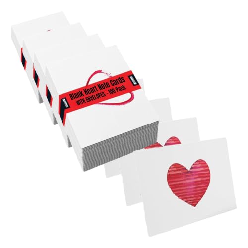 Better Office Products 400-Pack All Occasion Greeting Cards, Assorted Blank Note Cards, 4 x 6 inch, 6 Contemporary Heart Designs, Blank Inside, with Envelopes, 100 Pack - size: 4" x 6" (Pack of 4)