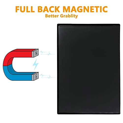 Magnetic Picture Frame, Holds 4X6 Inches Pictures, Reusable Black Magnet Fridge Photo Sleeves for Refrigerator, Locker,Office Cabinet (Black, 6) - style: 6Pcs-4x6-Black