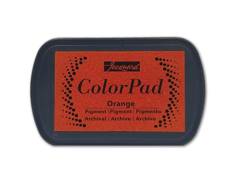 Jacquard ColorPad Archival Pigment Ink Stamp Pads- Orange - Acid Free - Non-Toxic - Excellent for Blending, Embossing and Stamping - color: Orange