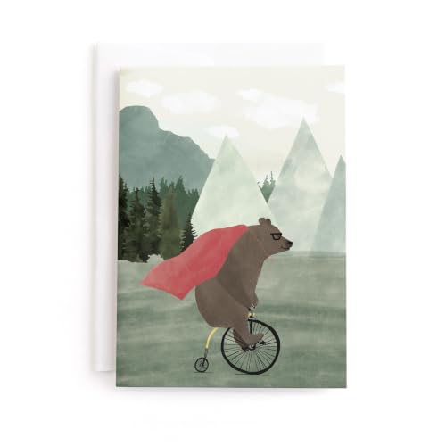 Minted | Blank Greeting Card, 5x7 w/Envelope | PowBraveBear | Independent Artist-Designed with Quality Materials - color: PowBraveBear