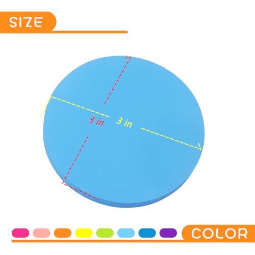 SIMONA Round Sticky Notes 8 Bright Colors, 600 Sheets | Fun Round Shape Self-Sticky Note Pads, 8 Assorted Bright Colors Sticky Notes for Office, School, Family - color: Round Shape