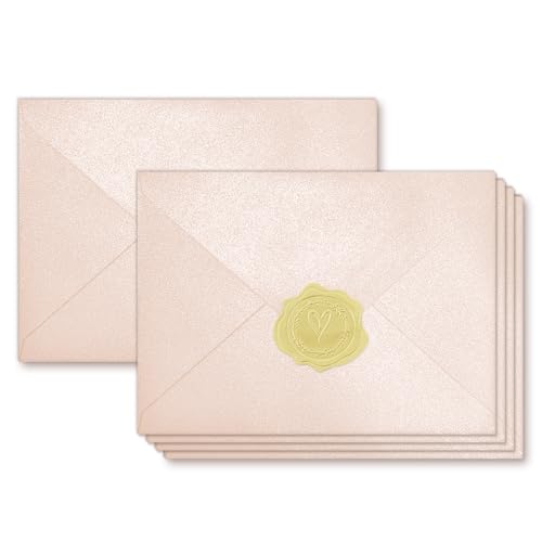100 Pack Mini Pearl Pink Envelopes, 4 x 2.75" Shimmer Gift Card Envelopes, Gift Card Holder, Small Business Card Envelopes for Invitations, Wedding, Birthday Party, Baby Shower - color: Pink, size: MINI
