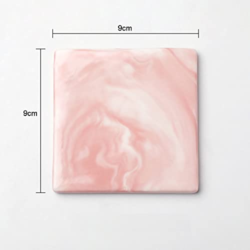 1 Piece Wax Seal Pad Wax Sealing Pad Ceramic Coasters Cup Pad Square Sealing Wax Plate Wax Cooling Demoulding Plate Pad Wax Seal Stamp Cooling Demoulding Plate Pad, Pink