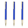 PATIKIL 3Pcs Gel Pens, 0.5mm Black Ink Rollerball Pen Business Stylish Gold Details Medium Point Smooth Writing Quick Dry for Office Supplies Journaling Note Taking Meeting,Blue - color: Blue