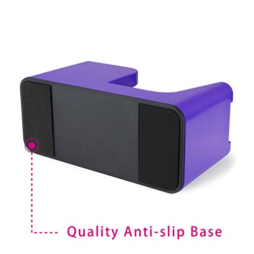ABEL SimpleWork Desktop Tape Dispenser, Purple, 1 in Core, Non-Skid Weighted Base, Tape Cutter for Office, Home, School, and Crafts - color: Purple