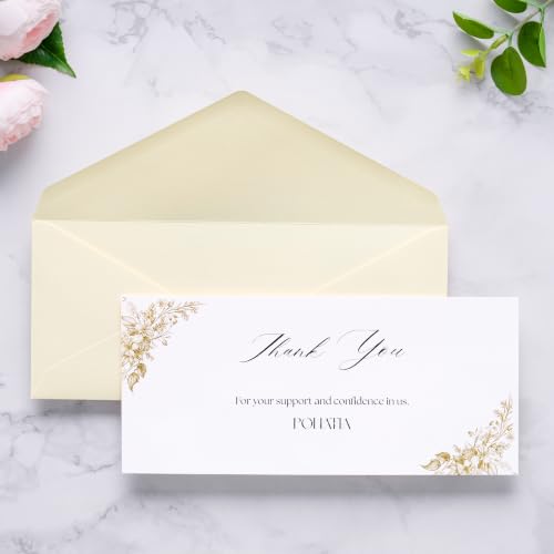 PONATIA 50 Pack #10 Business Envelopes, Cream 4.13 x 9.49'' Envelopes - color: Cream