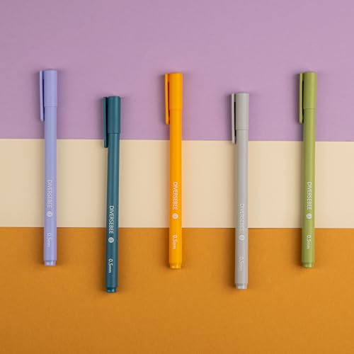 DIVERSEBEE Assorted Gel Ink Pens, 0.5 mm Gel Pens Fine Point (Cactus) | Cute Fine Tip Bible Pens No Bleed Through, Bible Study Journaling Supplies, 5 Pack Set - color: Cactus, size: 1 Count (Pack of 5)