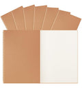 6 Pack A5 Blank Kraft Notebooks Bulk, 8.3x5.5 Inches, Journaling Notebooks - color: Brown, style: Brown-6-Blank