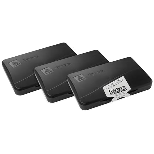 Carter's Foam Stamp Pads, 2.75" x 4.27", 3 Black Ink Pads - style: 3 Pack