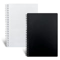 2 Pack Reusable Sticker Book Collecting Album Sticker Storage Organizer Book with 30+30 Sheets Blank Release Paper A5 Stickers Collection Notebook(Black+Clear)