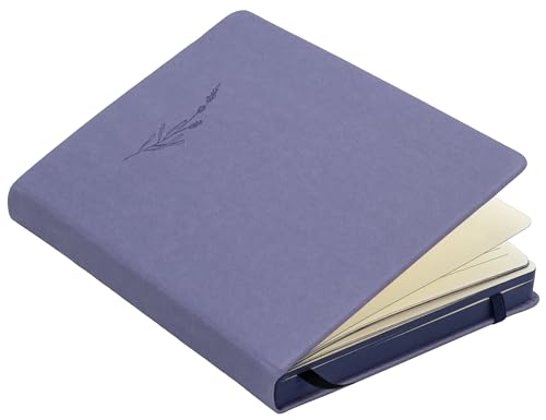 EVERLINEA 5.6” x 8.3” Embossed Lavender A5 Hardcover Notebook, 240 Lined Pages, Dusty Purple - color: Dusty Purple, style: Lined