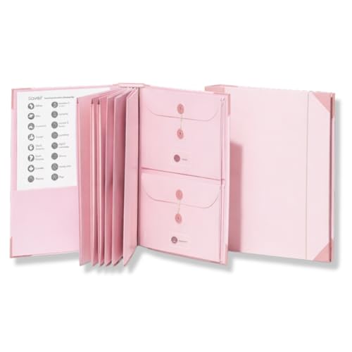 Savor | 2025 Edition Travel Keepsake Folio® | Travel Journal for Memories: Passports, Photos, Tickets, Souvenirs | Hand-Illustrated Labels | Perfect for Travel Lovers and Graduation Gift (Pink) - color: Pink