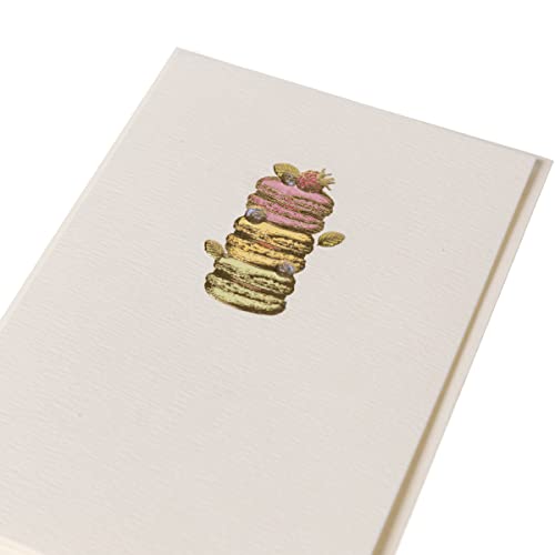 Graphique Macarons Cards | Pack of 10 Cards with Envelopes | Blank Inside | All Occasion Greetings | La Petite Presse Collection | Embossing and Gold Foil Accents | Boxed Set | 3.25" x 4.75" - color: Macarons