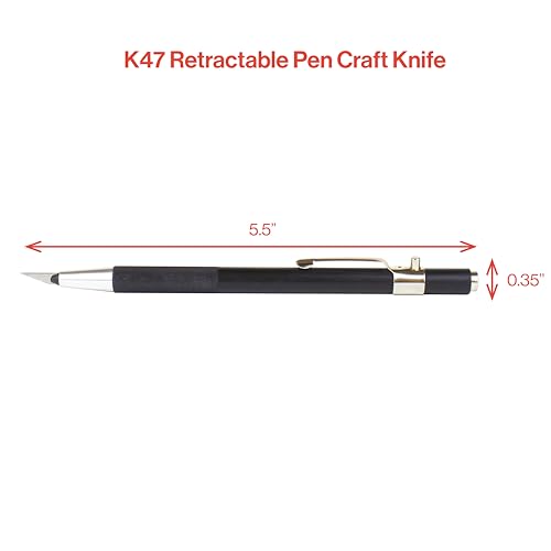 Excel Blades K47 2-Pack Retractable Pen Knives, #65 Blades, Aluminum Handle