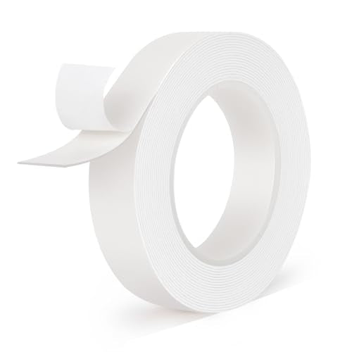 Hasaky Removable Double Sided Tape 18ft, Picutre Hanging Strips Damage Free,Heavy Duty Mounting Tape Wall Adhesive Strips for Poster Carpet Rug Art Craft Scrapbook - size: 1in x 20ft
