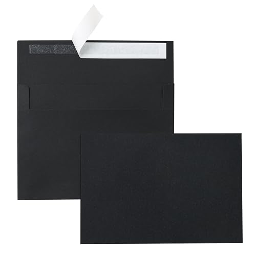 Silunkia 100 Packs Black Blank Cards and Envelopes 4.25 x 5.5 - color: Black, size: 4.25x5.5-100pcs