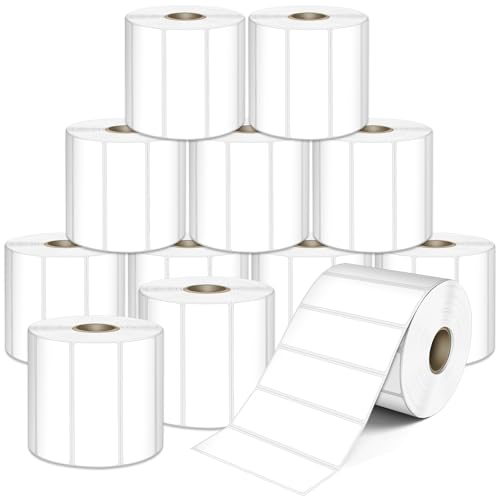 L LIKED 3" x 1" Direct Thermal Label, 16800 Barcode Shipping Labels | 12 rolls, 1400 labels/Roll, Block Old Information, Strong Adhesive, BPA Free, Compatible with Most Printers - size: 3"x1"-12 Rolls
