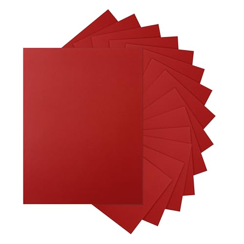 Silunkia 28 Sheets Christmas Red Cardstock 8.5 x 11 Craft Paper 92lb - color: Red, size: 28 Sheets