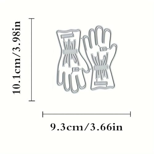 Lapoo Tool Metal Cutting Die for Scrapbooking - Durable, Cut Stencils for DIY Scrapbook Photo Album Decorative Paper Card, Card Making Supplies, Embossing (Gloves Tools 4 x 3.7 in) - color: Gloves Tools 4 x 3.7 in