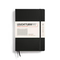 LEUCHTTURM1917 - Notebook Hardcover Medium A5-251 Numbered Pages for Writing and Journaling (Black, Squared) - color: Black, style: Squared