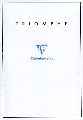 Clairefontaine Tablets "Triomphe" Stationery - Blank 50 sheets - 5 3/4 x 8 1/4 - Extra White - For Calligraphers, Fountain Pen Users, and Fine Correspondence - size: 5 3/4 x 8 1/4, Blank Tablets