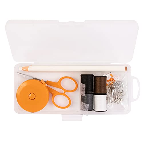 Fiskars 62-Piece Sewing Kit with Scissors, Clear - size: Compact, style: Sewing accessories 62 piece