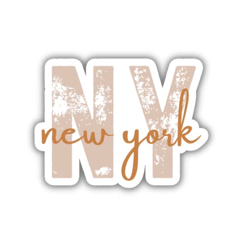 New York State Travel Sticker, Multiple Colors, NY State Code, Vinyl Laptop Water Bottle Planner Journal Places I've Been, Luggage Decal - color: Orange
