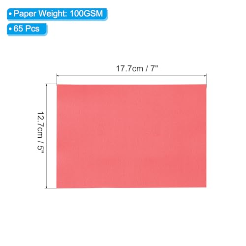 PATIKIL 65 Sheets Vellum Paper 5x7, Vellum Paper Printable Translucent Paper 100GSM for Invitations Printing, Light Red - color: Light Red